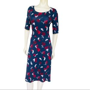 Land’s End Flower Bomb Fit & Flare Women’s Dress